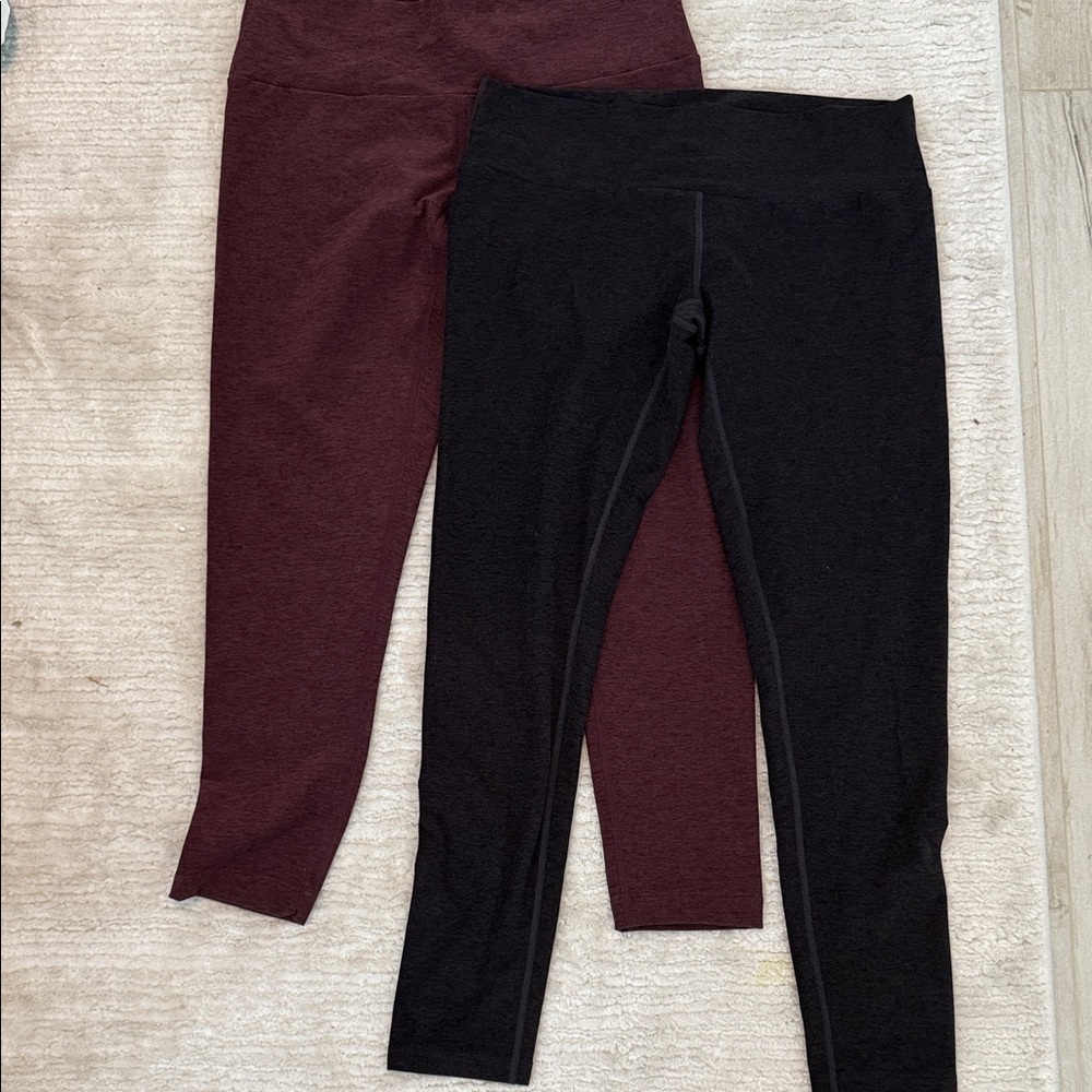 Zella Women's Black and Maroon Leggings